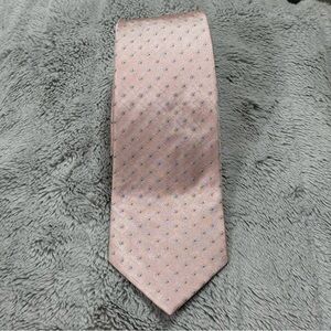 Burberry London Pink Geometric Silk Tie 57” Hand Made in England